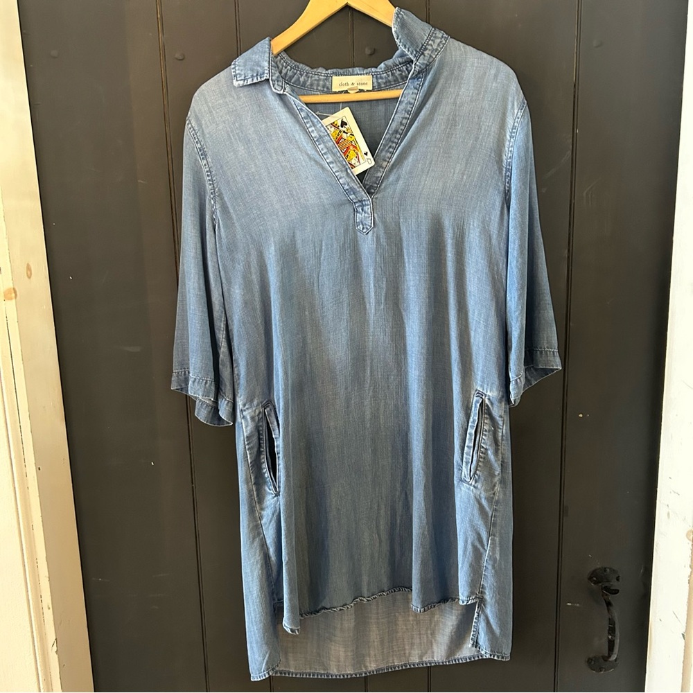 Chambray Blue Denim Dress